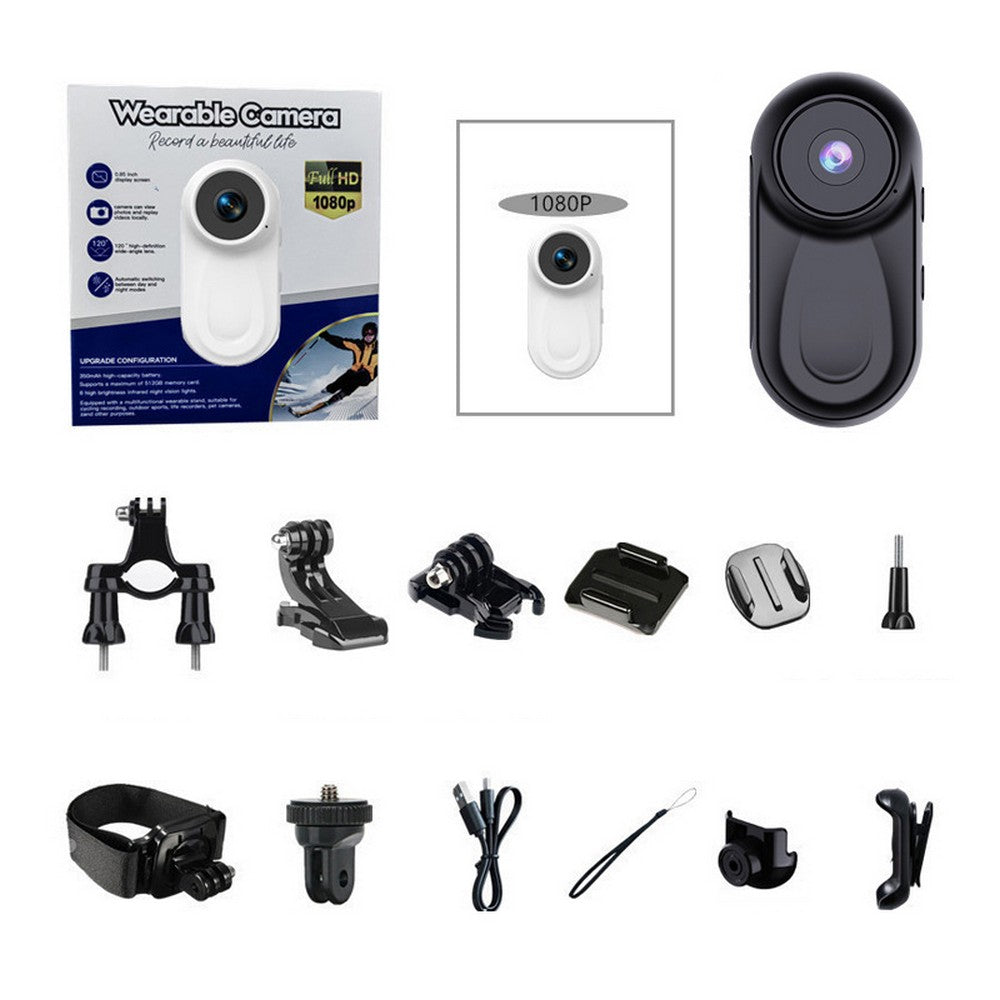 1080P Mini Body Camera Mini Body Camera for Traveling and Motorcycle-black