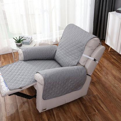 Recliner Chair Cover Couch Protector Slipcover with Elastic Straps Gray