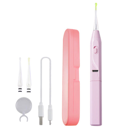 LED Lighted Ear Cleaner Kit USB Rechargeable Ear Wax Removal Tool Pink