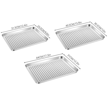 304 Stainless Steel Baking Sheet and Cooling Rack Set
