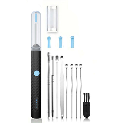 Visual WiFi Ear Wax Removal Kit Wireless Ear Cleaner with Camera Black