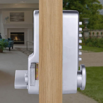 Mechanical Keyless Entry Door Lock Smart Code Combination Security Door Knob Silver