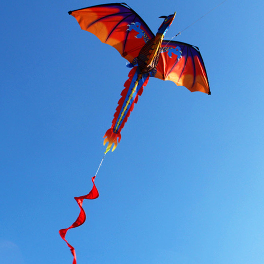 1.4m 3D Dragon Kite with 100m Flying Line for Kids and Adults Outdoor Fun