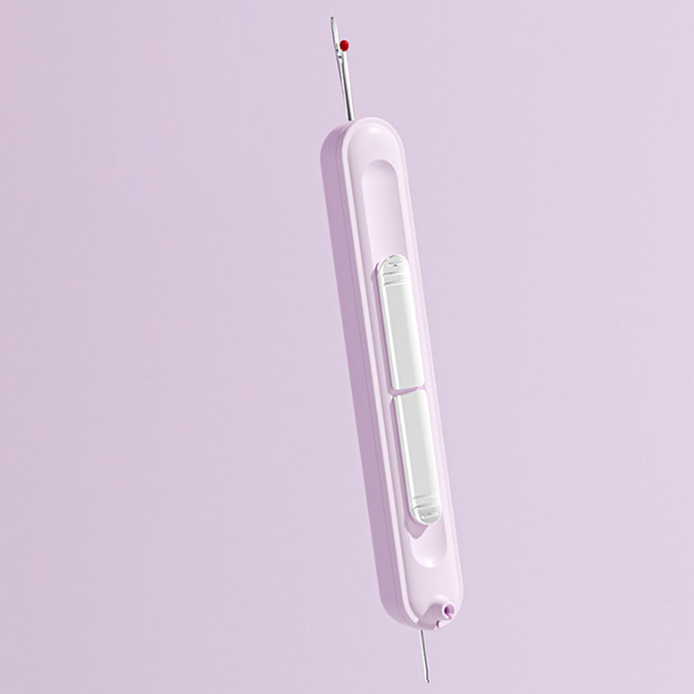 2Pcs 2-in-1 Needle Threader Stretchable Seam Ripper Threading Tool for Sewing Crafts Knitting