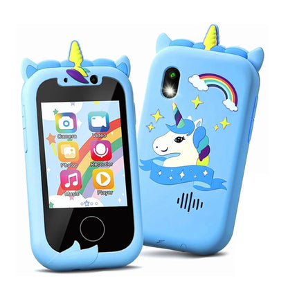 Unicorn Smartphone Learning Toy with Camera for Kids Ages 4 and Up Blue