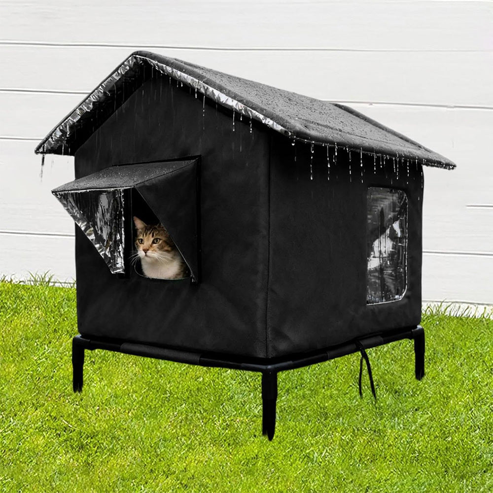 Insulated Shelter  Cat House-Black