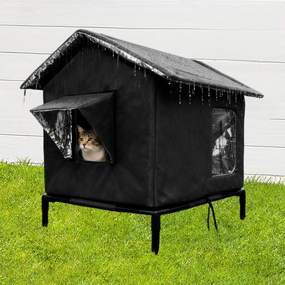 Insulated Shelter  Cat House-Black
