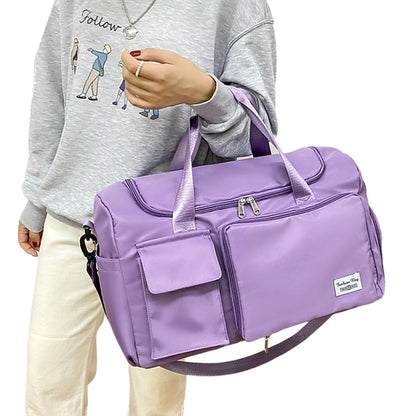Travel Duffle Bags Waterproof Foldable Portable Luggage Bag Birth Bag -Purple