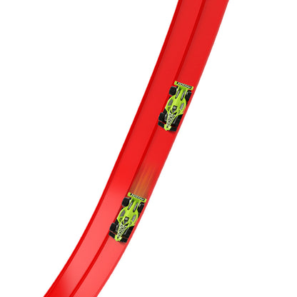 5-Meter Flexible Race Car Ramp Track Toy Set with Suction Cups Red Outdoor Indoor