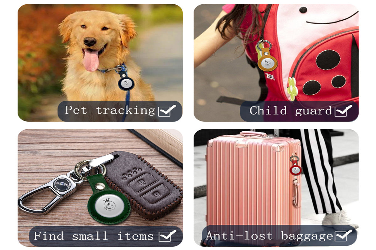 6Pcs for Airtag Case Keychain with Metal Snap Keyring for Luggage Keys Pets Kids Bag