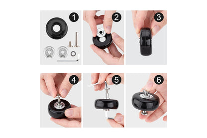 2 Pieces Luggage Suitcase Replacement Wheels Repair Kit
