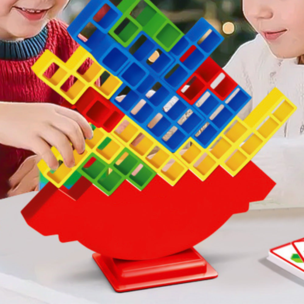 48PCS Tetra Tower Balance Stacking Blocks Game for Adults and Kids