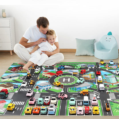Kids Children City Road Play Mat Car Road Playmat Learning Gifts