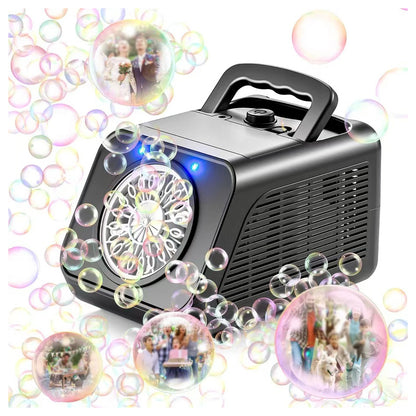 20 Hole Stage Bubble Machine for Parties - Black