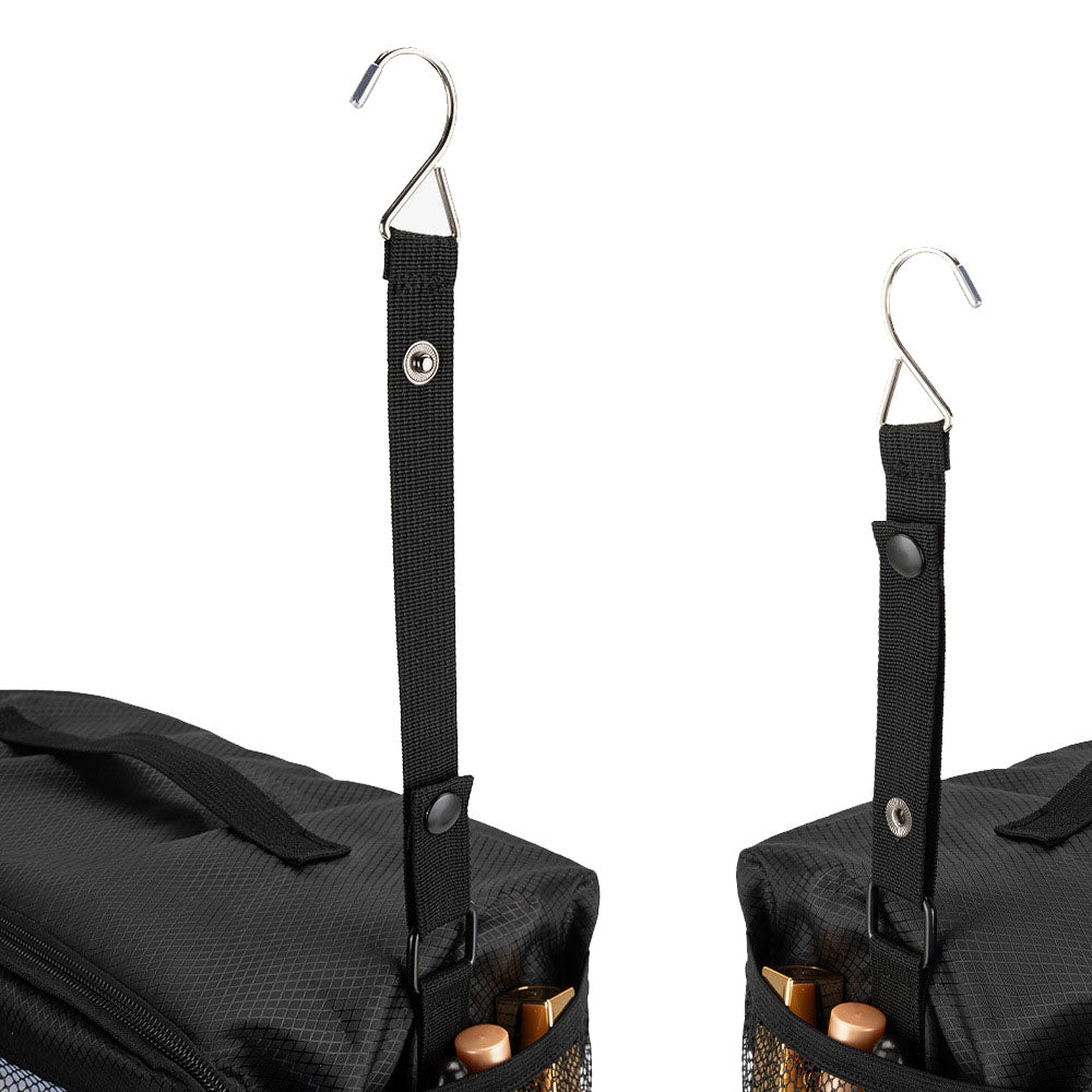 Large Hanging Travel Organizer with 4 Compartments  - Black
