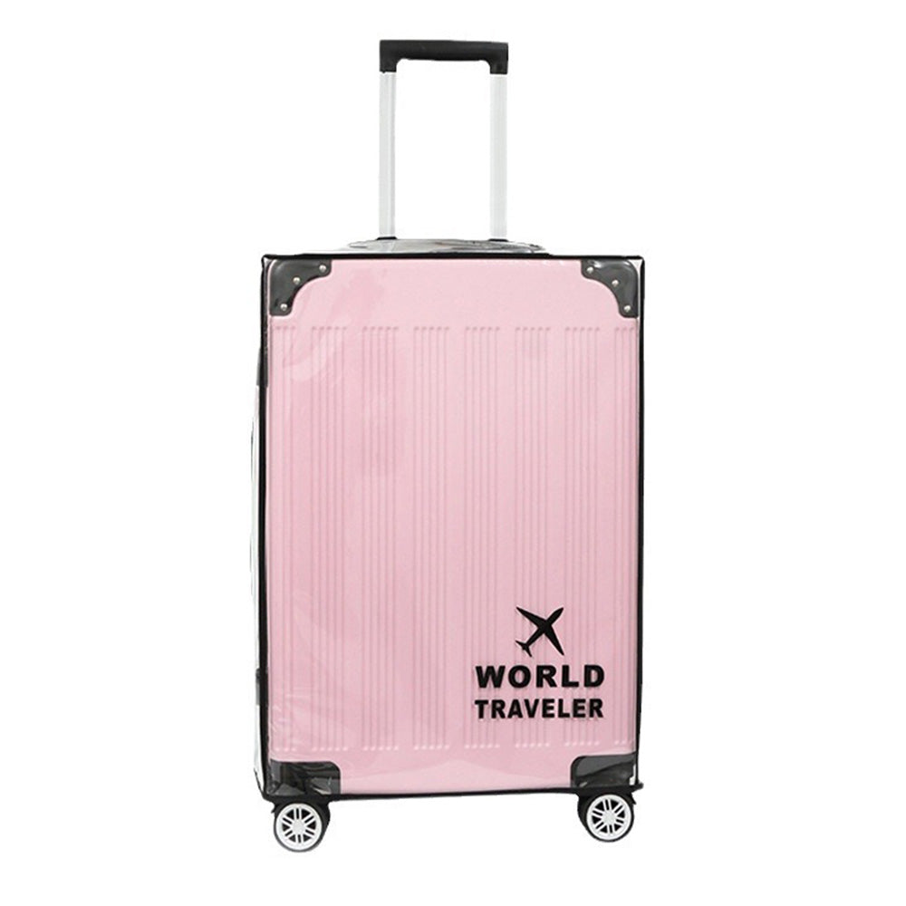 Transparent Waterproof PVC Luggage Cover with Colorful Strap Suitcase Travel Protector