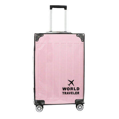 Transparent Waterproof PVC Luggage Cover with Colorful Strap Suitcase Travel Protector
