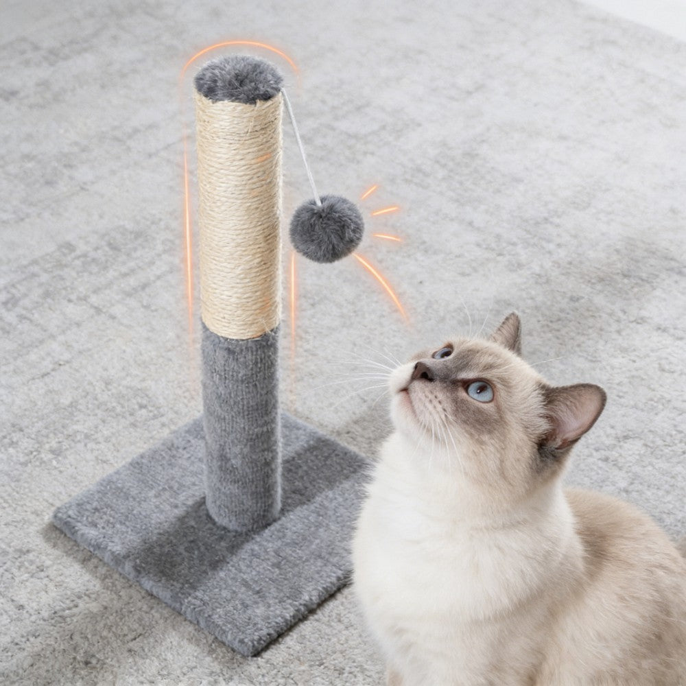 Cat Scratching Post with Hanging Balls Sisal Cat Tree Tower Cat Rubbing Post