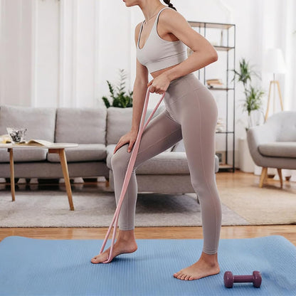 Figure 8 Resistance Band Yoga Stretch Band for Pilates Home Gym