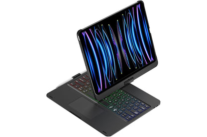 360-degree Rotatable Keyboard Case for iPad 11th Air 11 inch Air 13 inch with TouchPad -Black A11