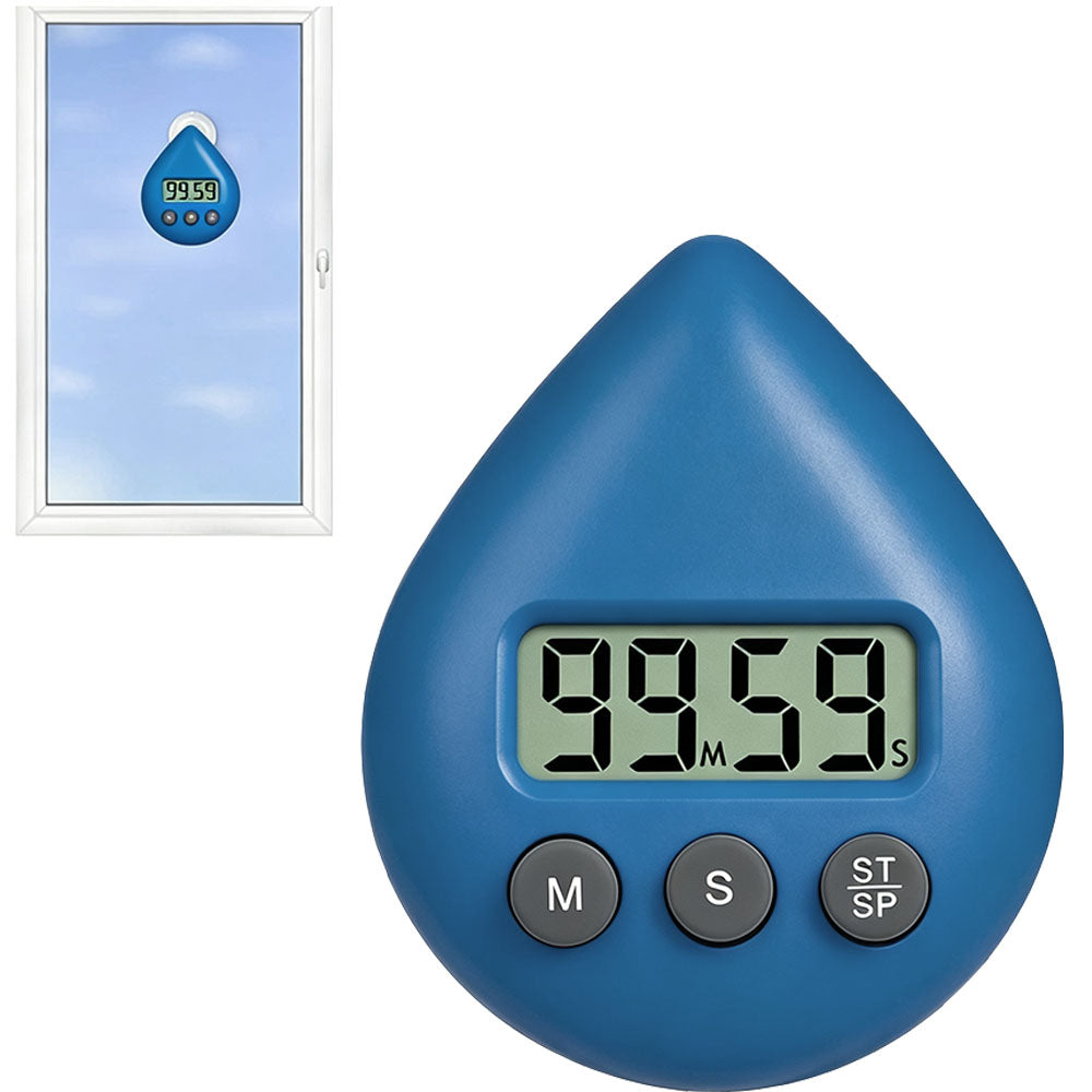 Water Resistant Digital Kitchen Countdown Timer- Blue