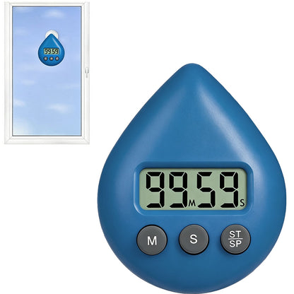 Water Resistant Digital Kitchen Countdown Timer- Blue