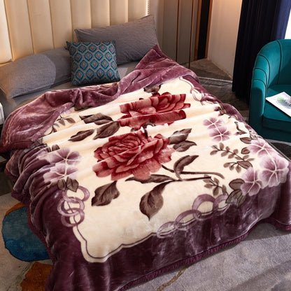 Soft Queen Size Blanket Double-Sided Winter Warm Quilt Throw Blanket Style 3