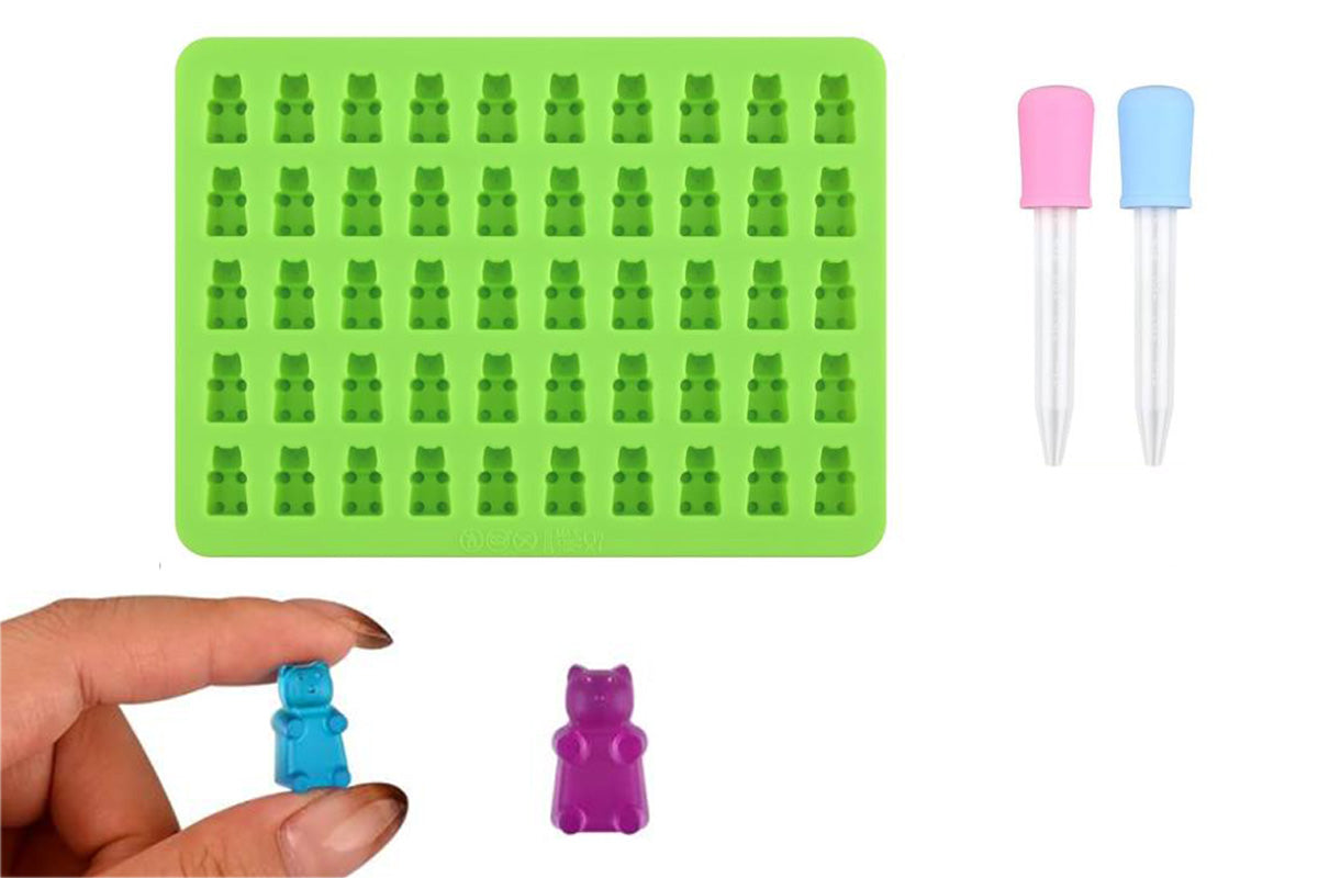2 Piece Silicone Mould Ice Cube with 2 Droppers