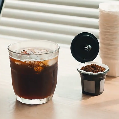 4 Piece Refillable Coffee Pods for Keurig K Cup Machines - Black