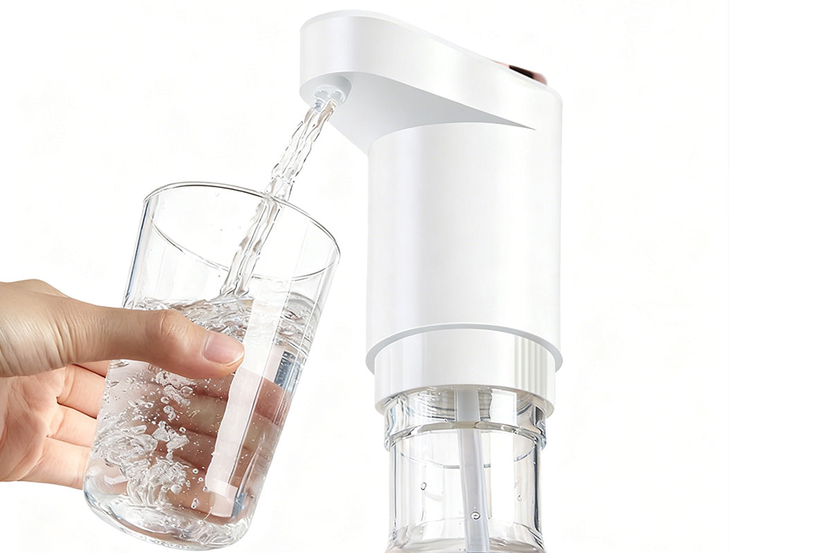 Electric Water Bottle Pump Automatic Dispenser For Kitchen Camping-White