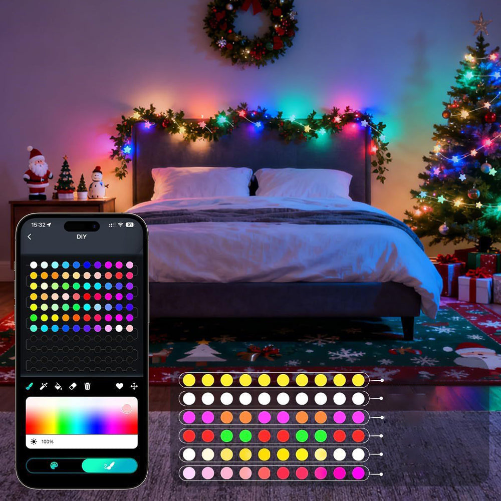 Smart Star Fairy Lights Color Changing String Lights Christmas Decor