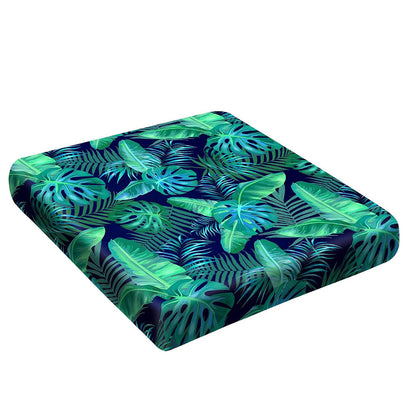 4Pcs Patio Stretchable Seat Cushion Covers for Furniture-Green