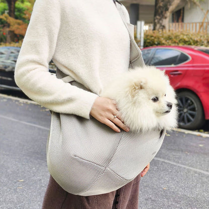 Adjustable Pet Dog Carrier Sling Bag Breathable Mesh Puppy Cat Carrier Gray