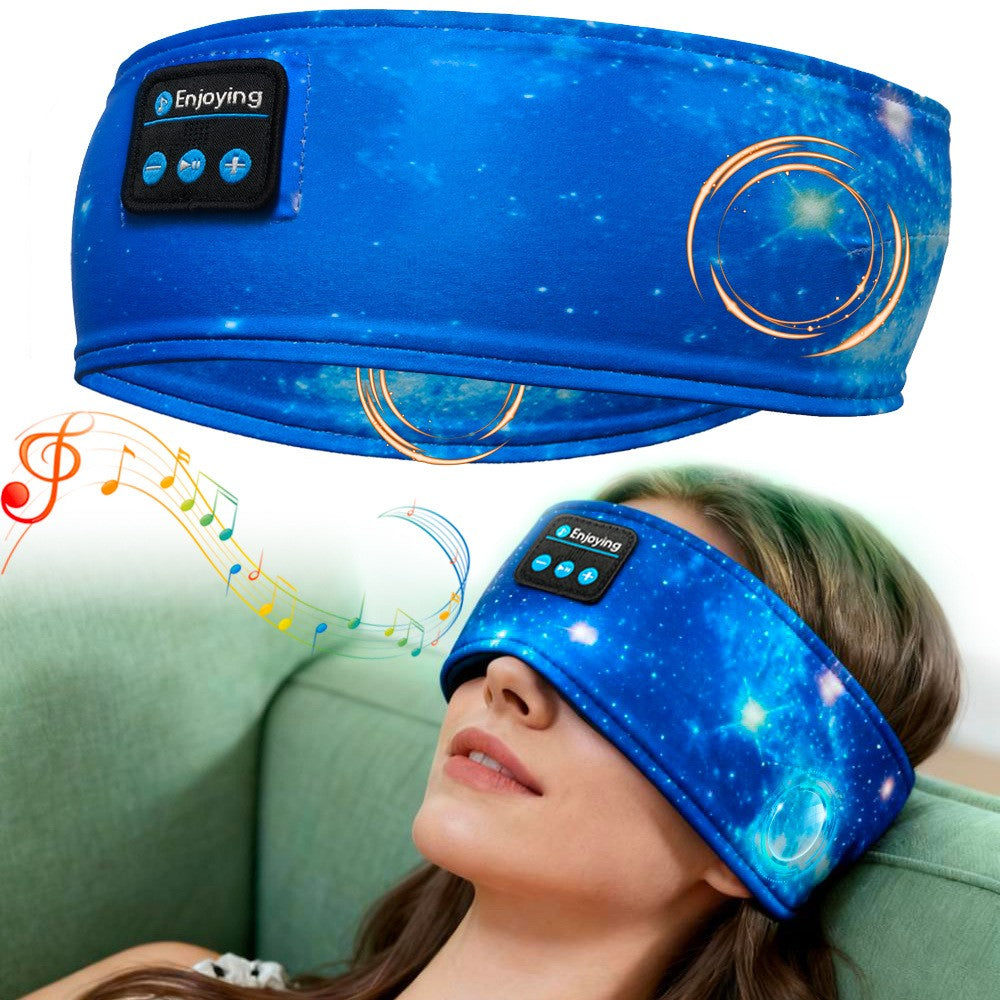 3 in 1 Bluetooth Headband and Eye Mask for Sleeping Meditation and Light Exercise-Dark Blue