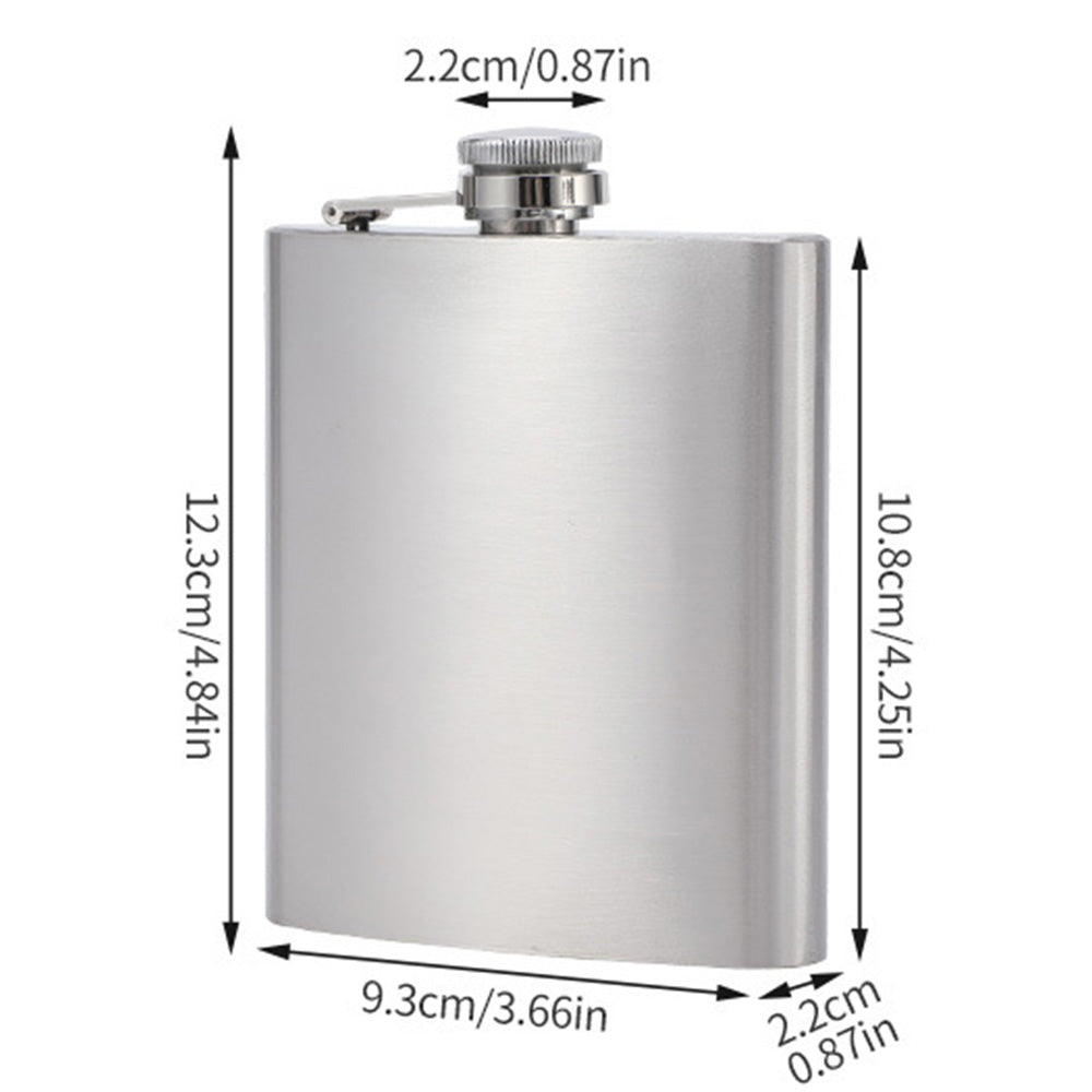 Stainless Steel Hip Flask Portable Leak Resistant Pocket Liquor Bottle
