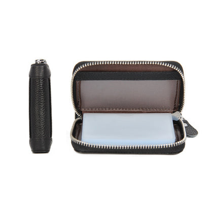 Men's Credit Card Holder Leather Wallet Business Case Slim ID Purse Black