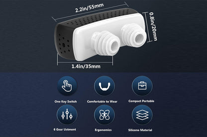 2Pcs Anti Snoring Devices with Fixing Strap Electric Snore Stopper Wearable 6-Speed Anti-snoring Chin Massager Stop Snore