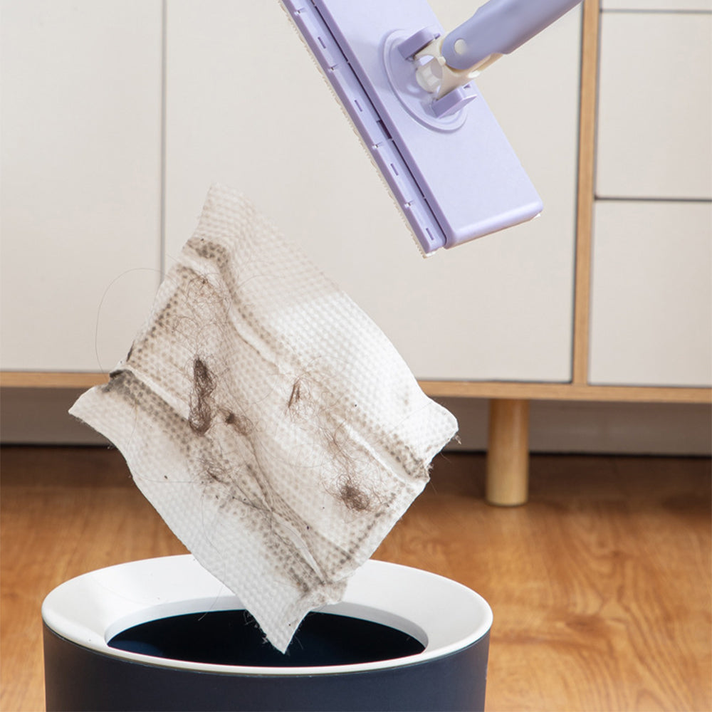 Mini Lazy Floor Cleaning Flat Mop Multi-Functional Self-Squeeze Face Towel Mop Purple