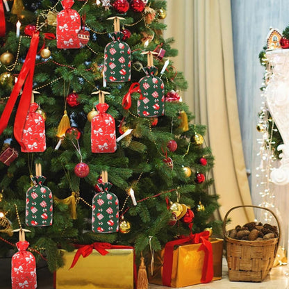 50Pcs Christmas Drawstring Candy Bags Christmas Treat Bags Xmas Party Goodie Wrapping Bags Green