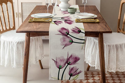 Long cloth Boho Gauze Table Runner for Wedding Bridal Baby Shower Birthday Party-Red