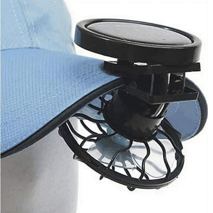 Solar Powered Clip-On Hat Fan for Outdoor Sports Camping and Activities