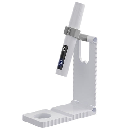 Handheld UV Light for Gel Nails with Stand Mini Portable Cordless Nail Lamp with LCD Display White