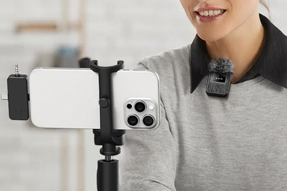3 In 1 Wireless Lavalier Microphone for Phone Camera Live Recording
