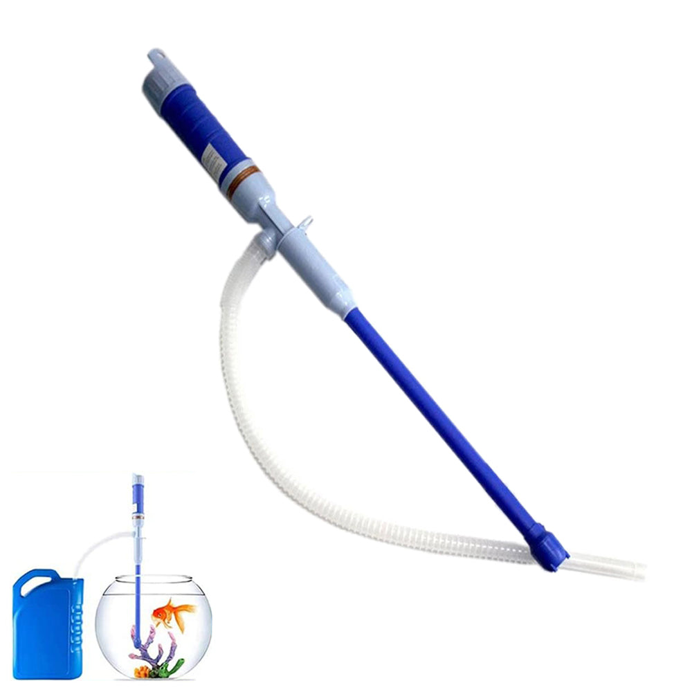 2pcs Fuel Transfer Pump Siphon Electric Pump Pipe Water Petrol Liquid Transfer-Blue