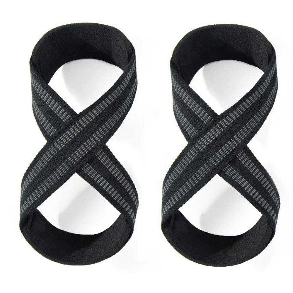 Figure 8 Lifting Straps for Deadlift Weightlifting Prevent Grip Slip Gym Wrist Belt