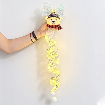 Christmas Hanging Decoration Spiral LED Light for Christmas Tree - Bear