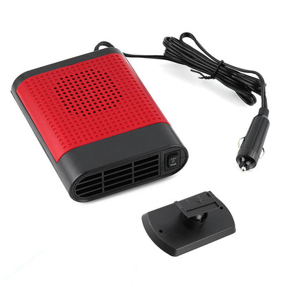 12V Car Electric Heater Cigarette Lighter Powered Heating Fan Defogger Defroster Demister Red