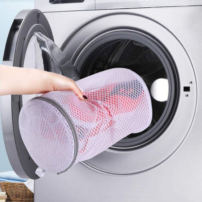 4Pcs Cylinder Mesh Shoe Washing Bags  Shoe Laundry Bags with Zipper for Sneakers Running Shoes Socks
