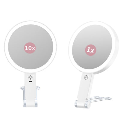 10X/1X Magnifying Makeup Mirror with Lights Rechargeable Double-Sided Touch Dimmable Mirror