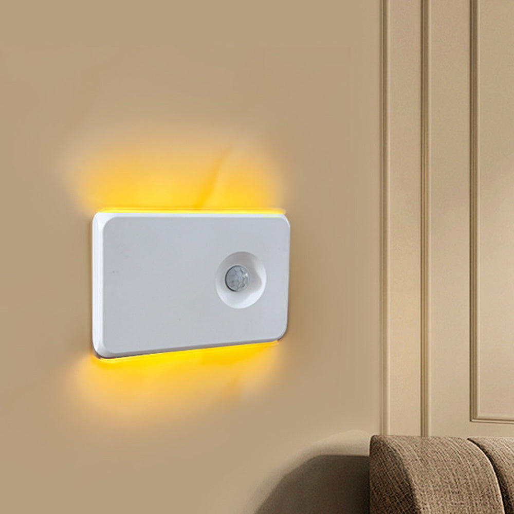 4Pcs Motion Sensor Night Light Stair Lights Indoor for Hallway Stairway-Warm White